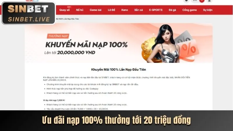 Khuyến mãi chào mừng W69